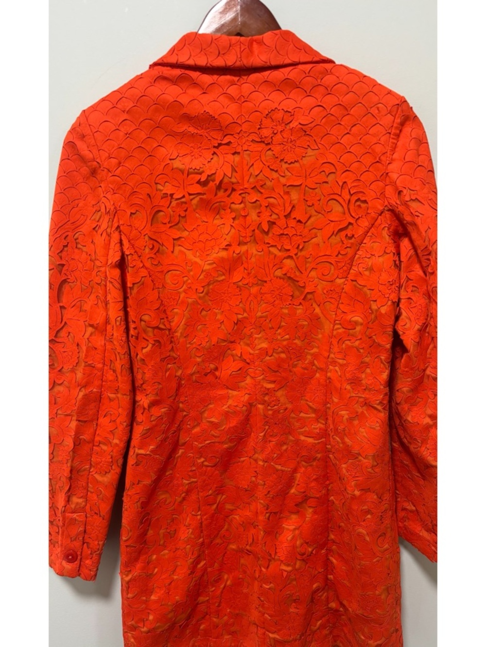 Anthropologie Pankaj & Nidhi Heavily Embroidered Blazer Dress NWT Red Rouge XS/P - Picture 7 of 10